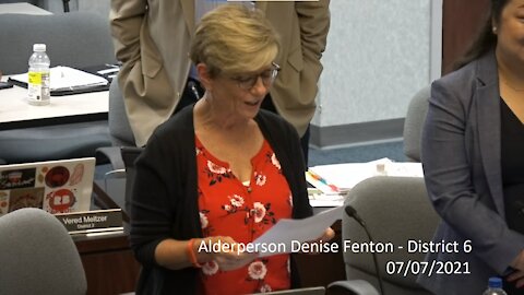 Alderperson Denise Fenton's (District 6) Invocation At 07/07/2021 Common Council Meeting