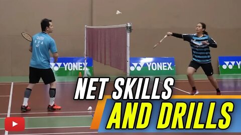 Badminton Net Skills and Drills for Backhand and Forehand - Coach Kowi Chandra (Subtitle Indonesia)