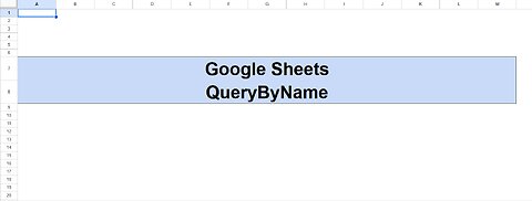 Google Sheets - QueryByName Named Function