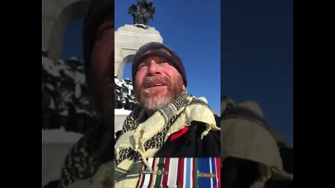 Daryl at the War Memorial in Ottawa
