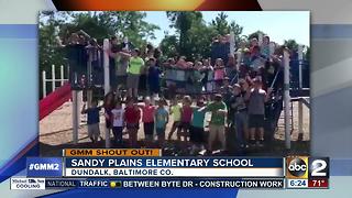 Sandy Plains Elementary School students give a Good Morning Maryland shout-out