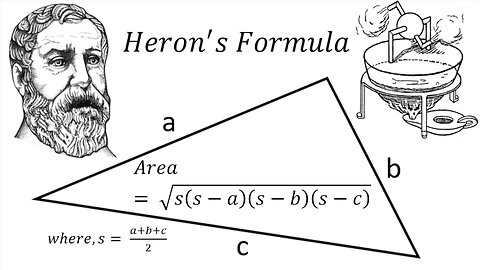 Heron’s Formula: Area of a Triangle Knowing Lengths of 3 Sides: Algebraic Proof