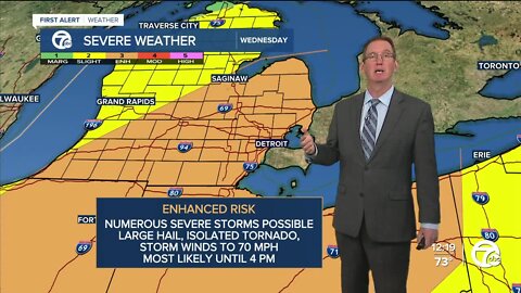 Severe Weather: Tornado Watch until 4 p.m., severe t-storm warning for Livingston Co.