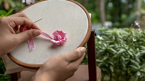 Satin Ribbon Roses: Elegant Ribbon Embroidery Tutorial