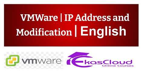 #VMware | How to modify IP Address |Ekasclod | English