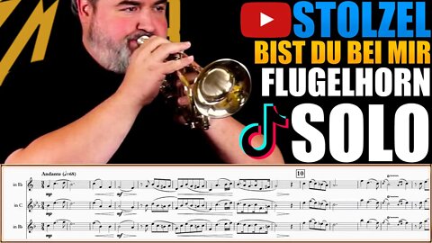 "Bist Du Bei Mir" by Gottfried Heinrich Stölzel. Eb Cornet Solo - Drew Fennell. Play Along!