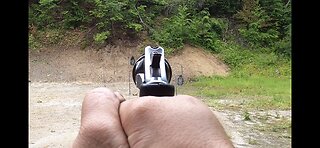 Smith and Wesson model 64 stainless steel 38 special +P revolver at the range