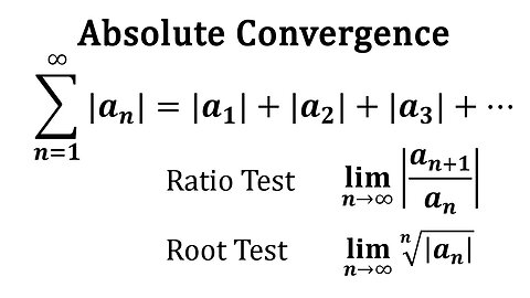 Infinite Sequences and Series: Absolute Convergence and the Ratio/Root Tests