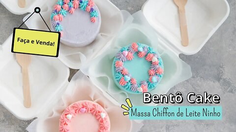 Bentô Cake - Massa Chiffon de Leite Ninho
