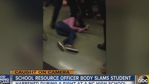 Video shows North Carolina school officer body slam student