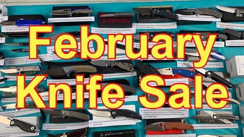 February Knife Sale. List and pricing is split between description section and Comments section