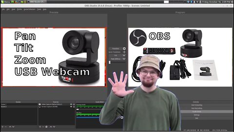 Live Streaming PTZ Camera in OBS Open Broadcaster Software - Thor MaximusStar HD1080p