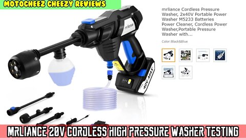 MRLIANCE Cordless Pressure Washer, 2x40V 960PSI Portable Power Washer M5233 w extension and 2 wands