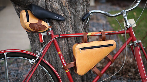 Leather Bike Bags (2 of 2 Center-Mounted Bag)