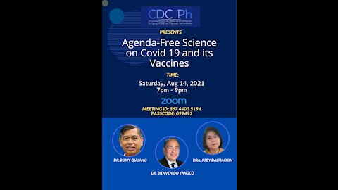 CDC Ph Weekly Huddle: Agenda-Free Science