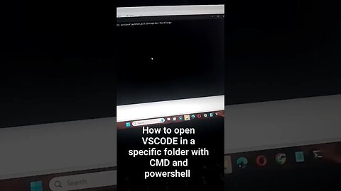 Open #vscode in a specific folder by using #cmd and #powershell #python #shortcuts