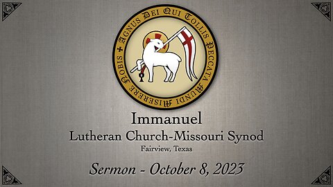 Sermon - October 8, 2023