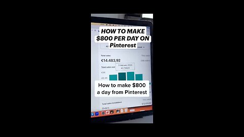 How to make $800 per day on Pinterest