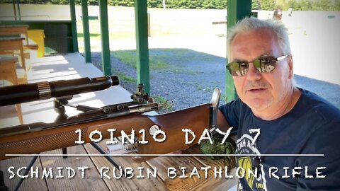 #10gunsin10days2022 Day 7 Schmidt Rubin 1896 custom 22 short biathlon rifle Anschutz peeps