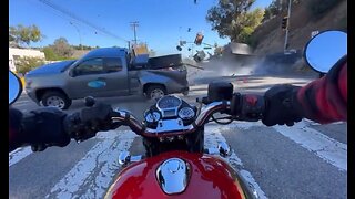 ⚠️ Shocking footage: Biker Cam Captures Crash.