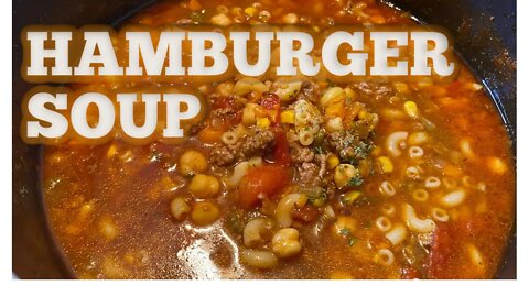 Hamburger (Ground Beef) Soup (great broth to add your favorite vegetable)