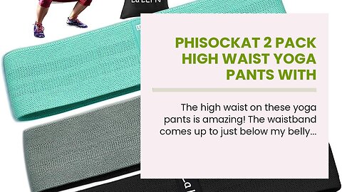 PHISOCKAT 2 Pack High Waist Yoga Pants with Pockets Tummy Control