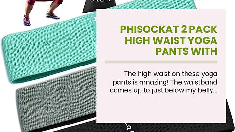 PHISOCKAT 2 Pack High Waist Yoga Pants with Pockets, Tummy Control Leggings,  Workout 4 Way Stretch Yoga Leggings