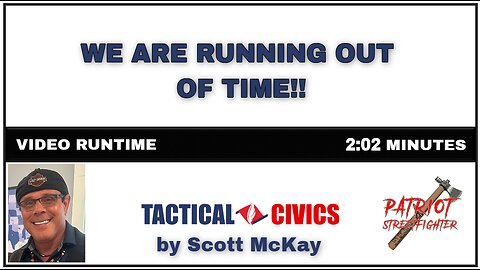 TC Scott McKay Running Out of Time