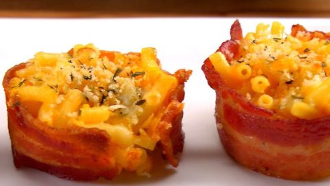 Bacon-Wrapped Mac & Cheese Bites