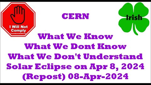 ECLIPSE and CERN starting up again April 8, 2024
