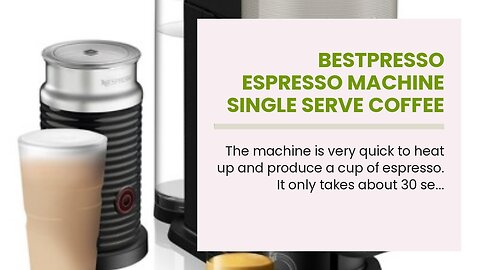 Bestpresso Espresso Machine Single Serve Coffee Maker, Compatible with Nespresso Orignial. Prog...