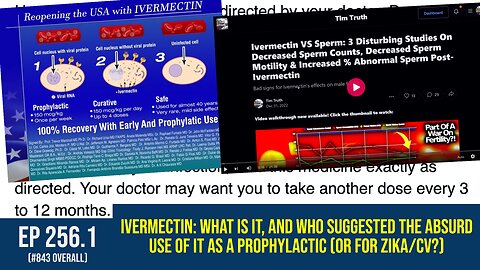 Ivermectin: What is it? Who suggested the absurd use of it as a prophylactic (for zika/CV?) Ep 256.1