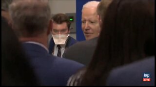 A Maskless Biden Walks Into A Crowd And Shakes Peoples’ Hands