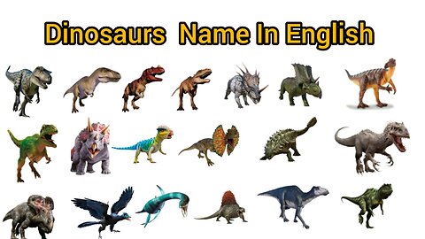 Dinosaurs Name In English With Pictures For Kids | Dinosaurs Vocabulary | Dinosaurs Name