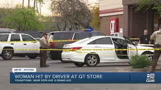 Woman hit by driver at Youngtown QT store