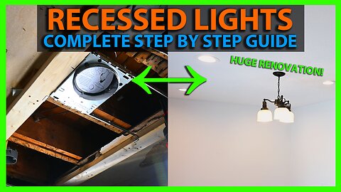 How To Install REAL Recessed Lights (Not Wafer or Disk Lights) Adding Can Lights To Existing Room