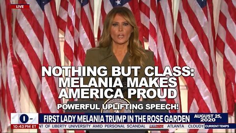 First Lady Melania Trump Speaks In Rose Garden at RNC 2020