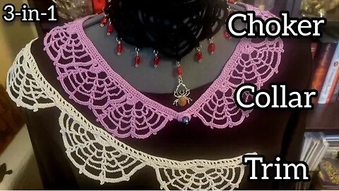 Best How-to Lace Crochet Spider Web Choker, Collar, and Trim! Full Tutorial!