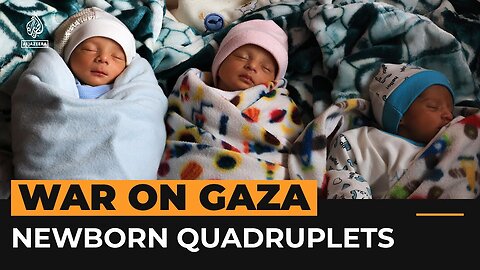 Displaced Palestinian mother in Gaza gives birth to quadruplets | Al Jazeera Newsfeed