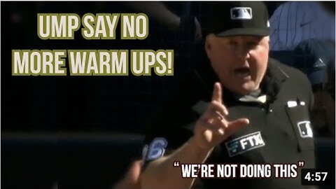 Ump steps in front of plate to stop warm up pitches, a breakdown MLB