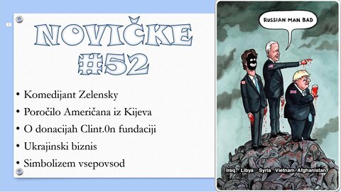 Novičke - številka 52: Komedijant Zelensky, Poročilo iz Kijeva, Donacije, Ukrajina, Simbolizem