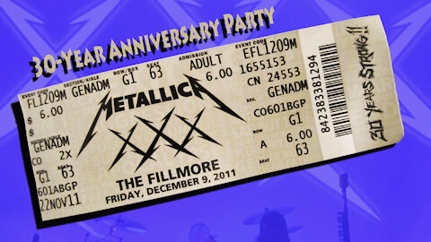 Metallica 30th Year Anniversary Party at the Fillmore in San Francisco