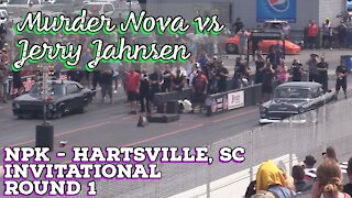 Street Outlaws 2021 No Prep Kings - Hartsville, SC: Invitational Rd 1, Murder Nova vs Jerry Jahnsen