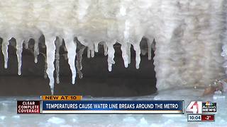 Temperatures cause water line breaks around metro