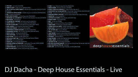 DJ Dacha - Deep House Essentials - Live