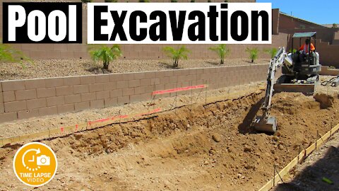 POOL EXCAVATION DIG - TIMELAPSE VIDEO - HOW TO DIG FOR A POOL