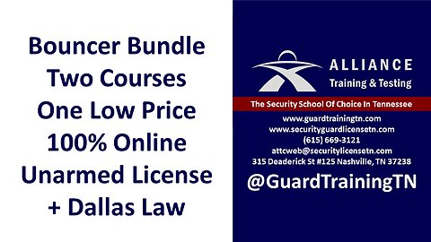 Unlock Success as a Bouncer in Tennessee Today – Licensing & Certification @guardtrainingtn ​