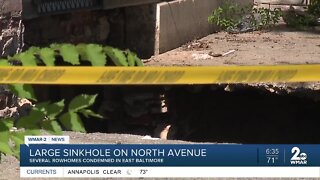 Large sinkhole on North Avenue; several homes condemned