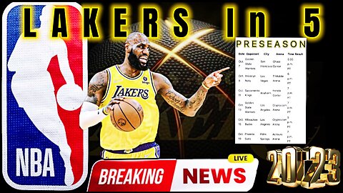 Lakers Schedule Released!! LETS GO!!!