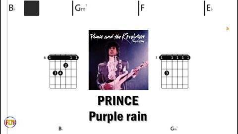 PRINCE Purple rain - (Chords & Lyrics like a Karaoke) HD